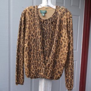 Ralph Lauren Silk lepard TWINSET Sweaters